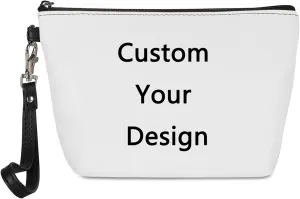 Howilath Custom Women Cosmetic Bag, Vivid Printed Customize PU Leather Travel Shopping Clutch Bag Toiletry Storage Pouch