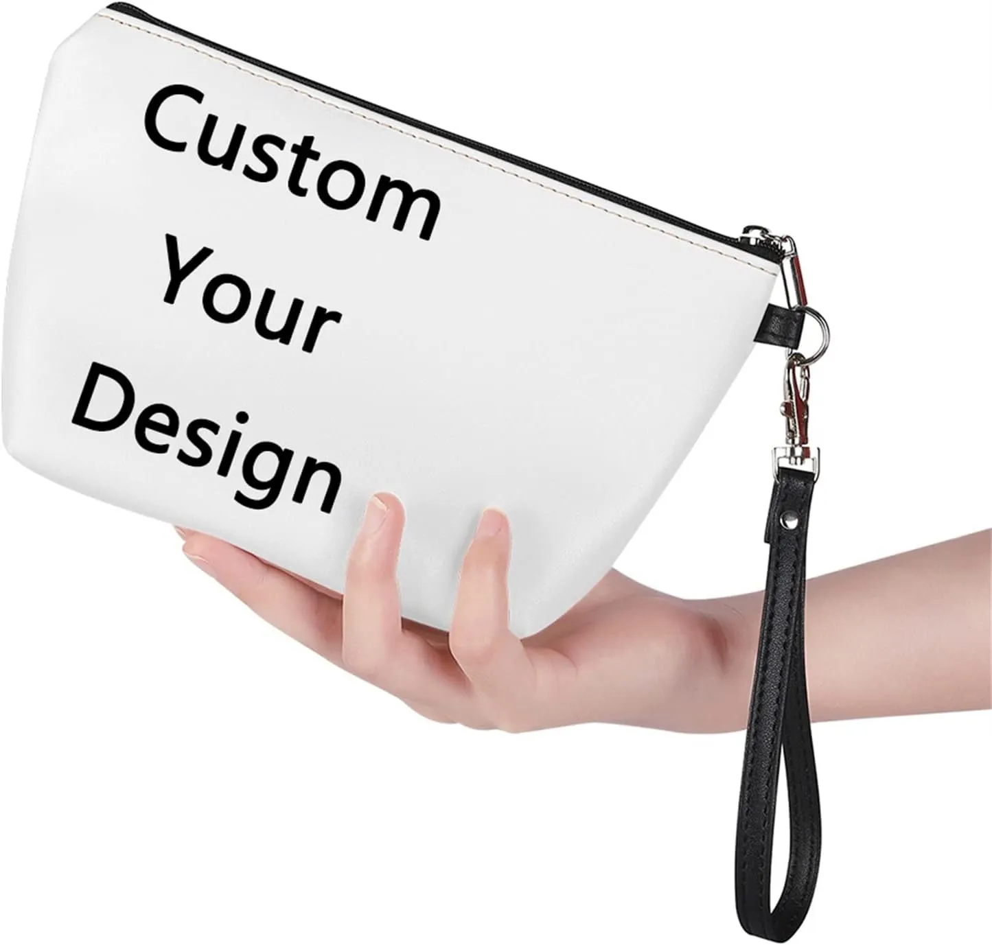 Howilath Custom Women Cosmetic Bag, Vivid Printed Customize PU Leather Travel Shopping Clutch Bag Toiletry Storage Pouch