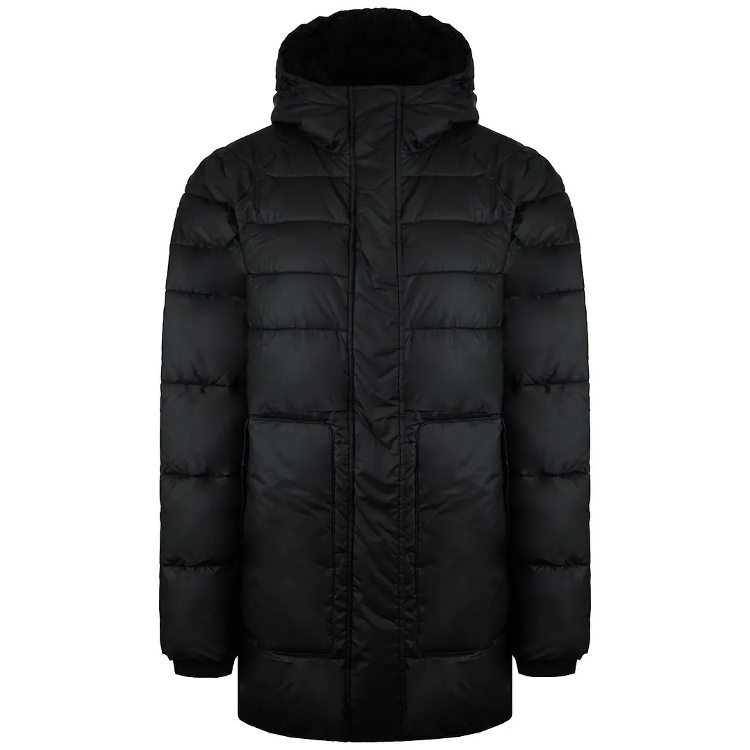 Hunter Intrepid Womens Black Mid Puffer Coat