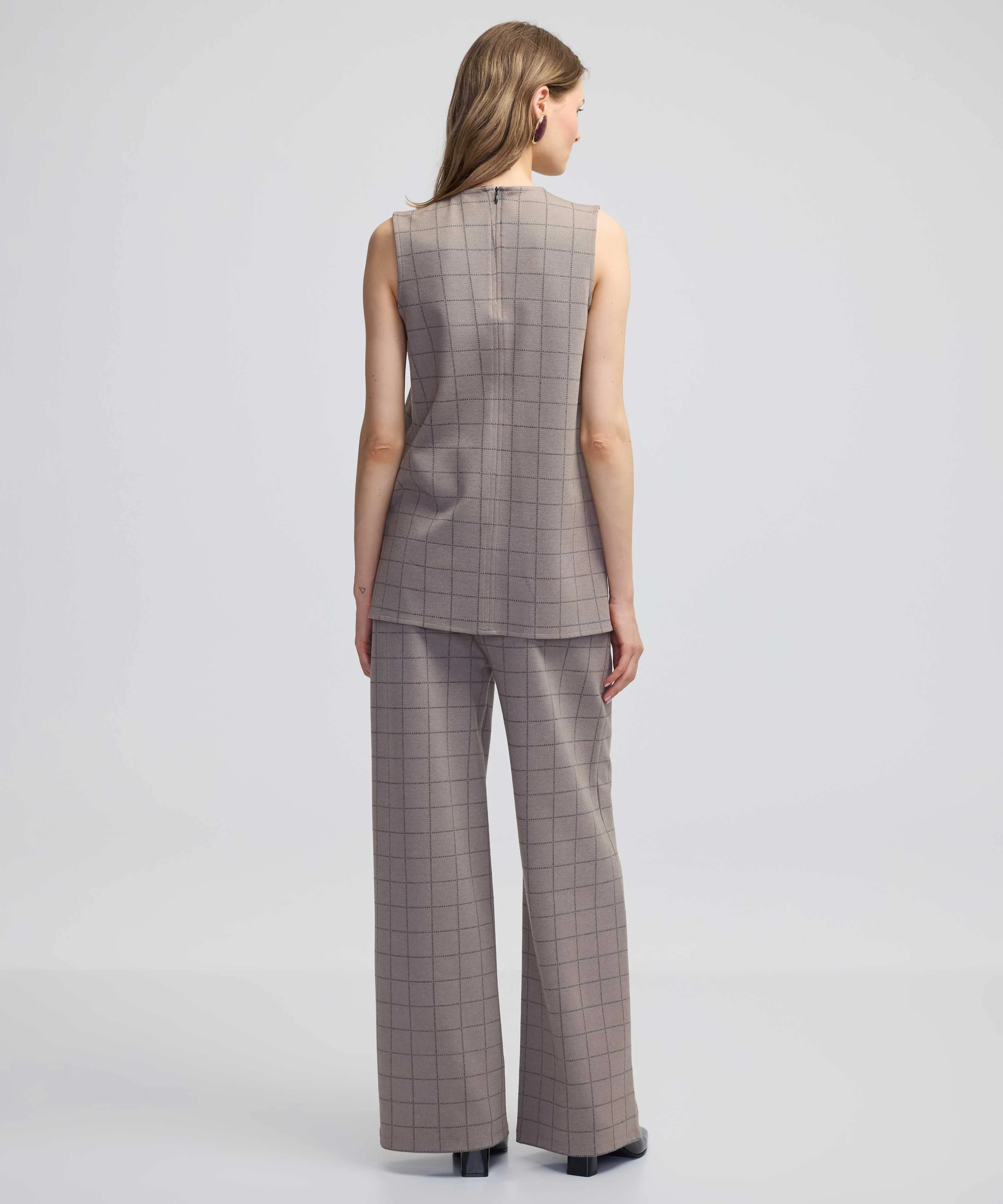 Ipekyol Square Pattern Blouse Mink