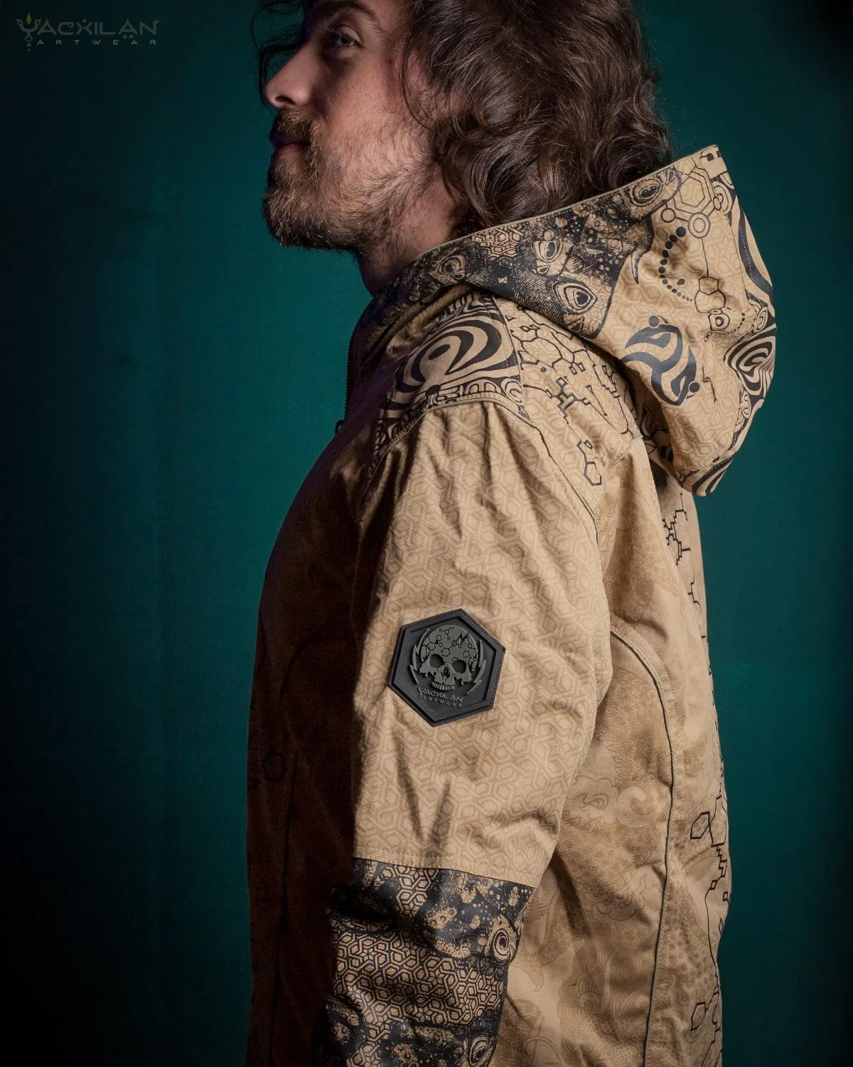 Jacket Men / Cotton Printed - Sand IKARO