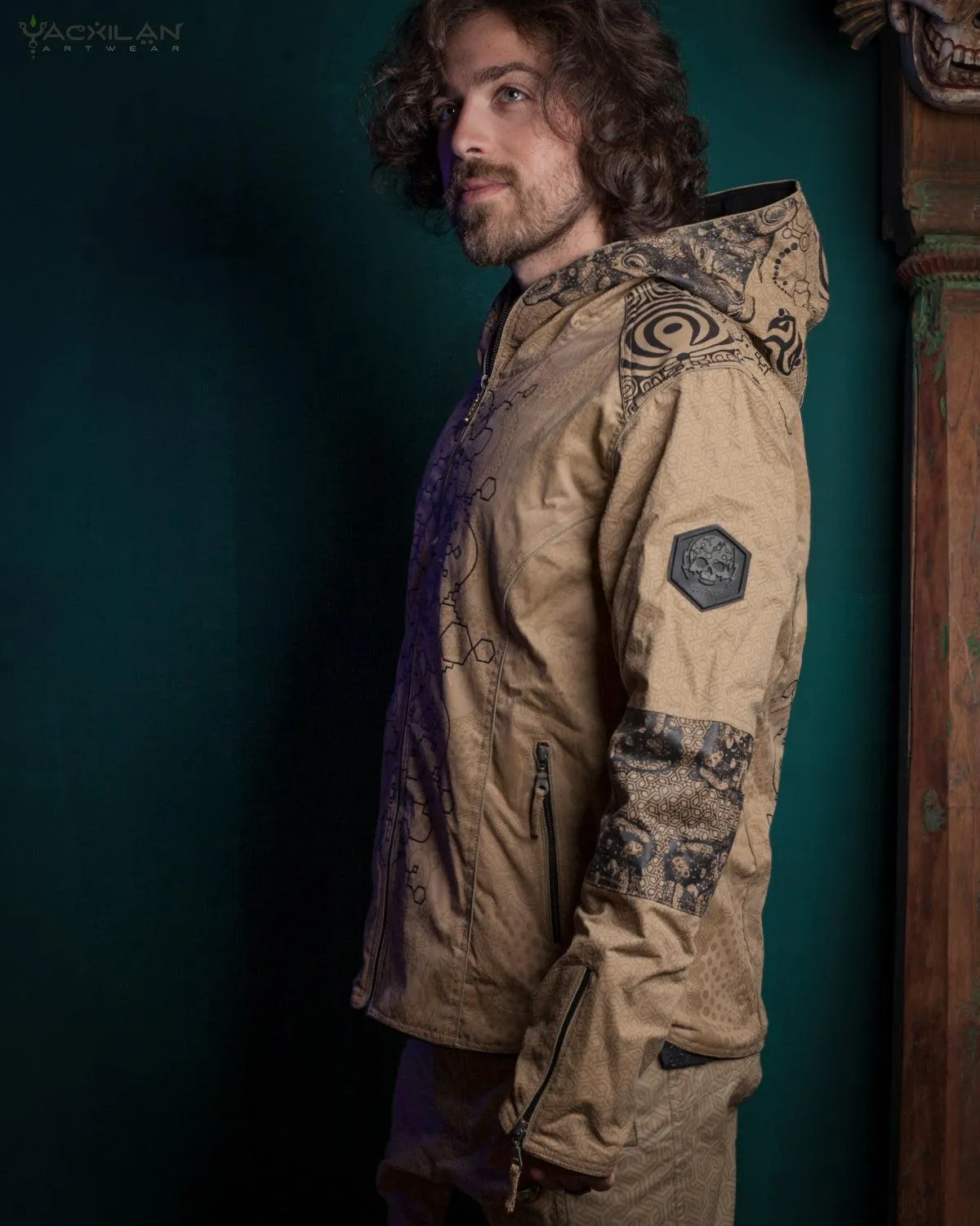 Jacket Men / Cotton Printed - Sand IKARO