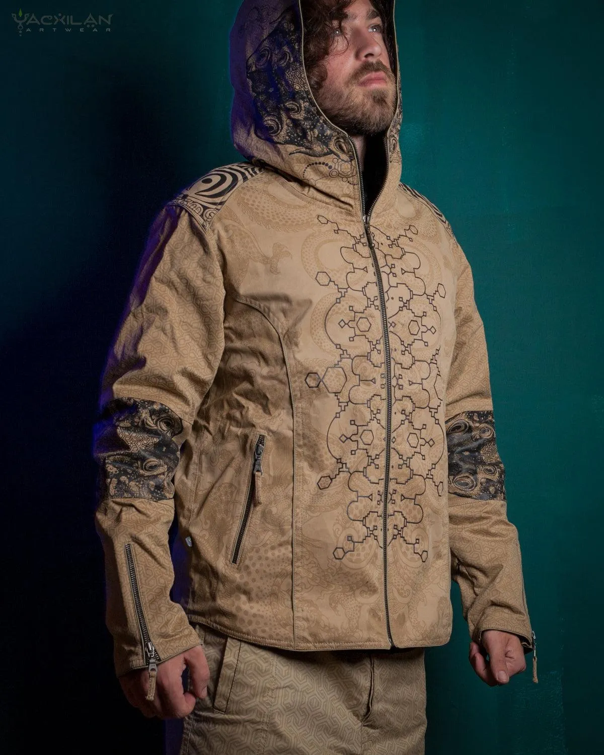 Jacket Men / Cotton Printed - Sand IKARO