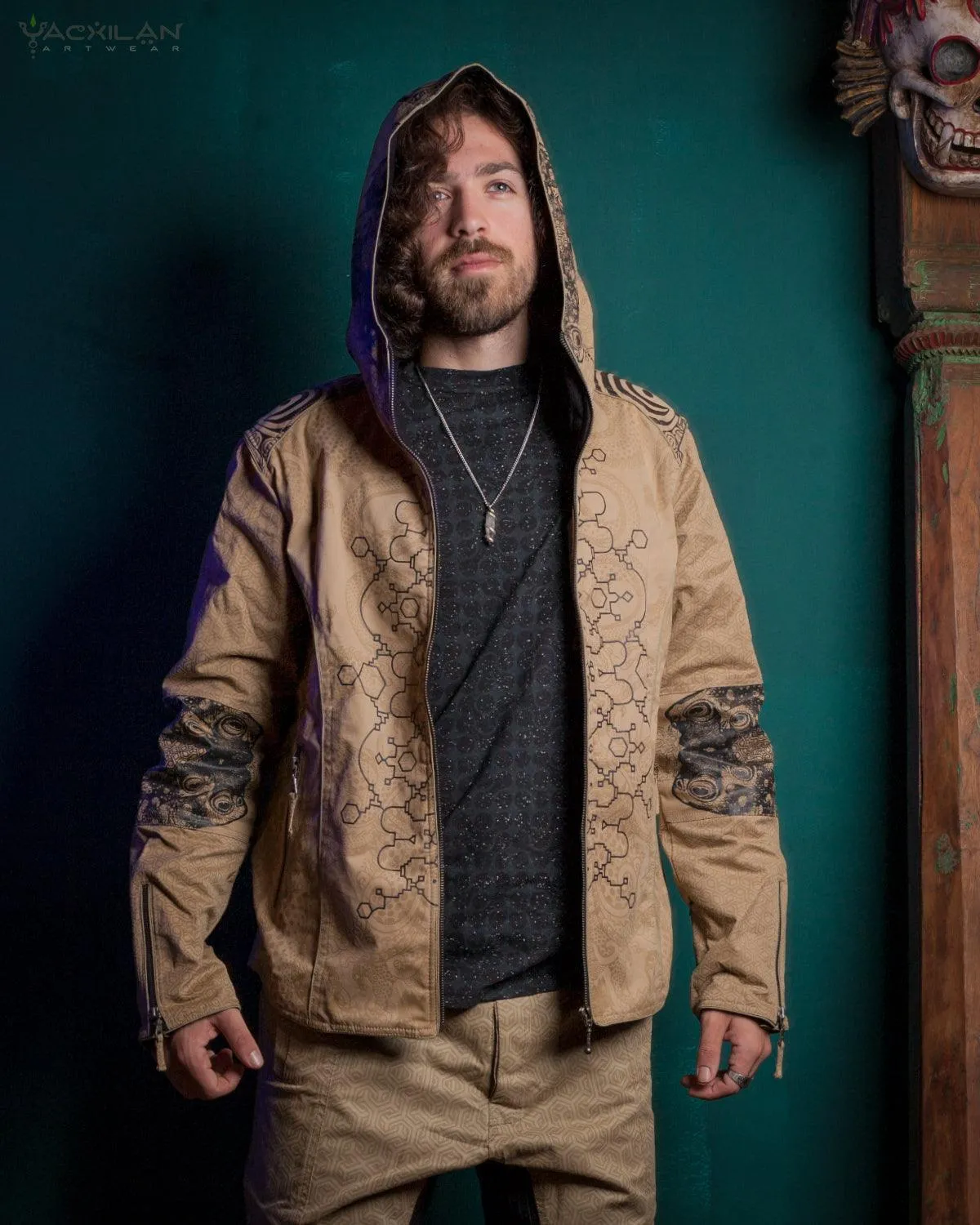 Jacket Men / Cotton Printed - Sand IKARO