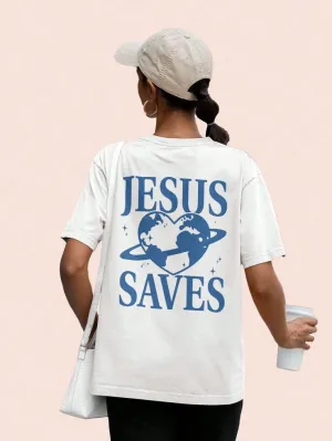 Jesus Saves Tshirt Women Oversized