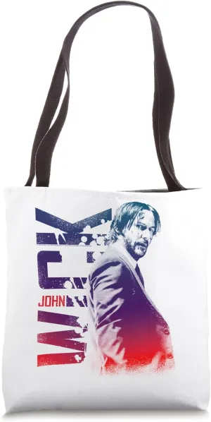 John Wick Colorful Photo with Logo Action Movie Tote Bag