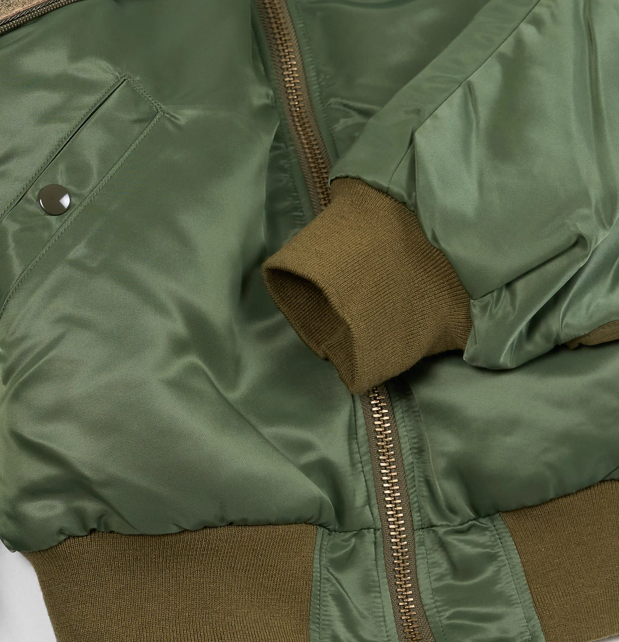 Kapital MA-1 Sham Crack Pillow Leather Bomber Jacket