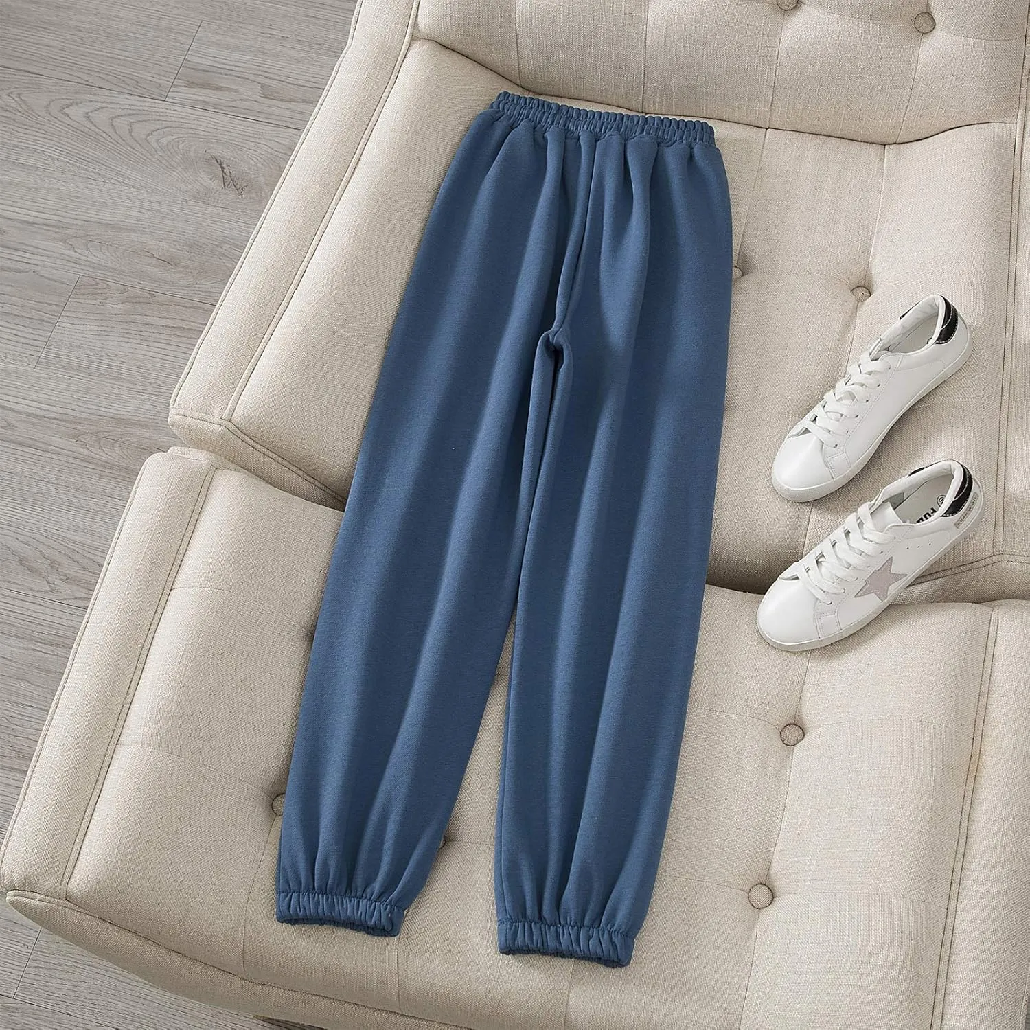 KEEVICI Women's Cute Cinch High Waist Hip Hop Dance Sport Sweatpants Pasetl Jogger Pants Baggy Trousers with Pocket