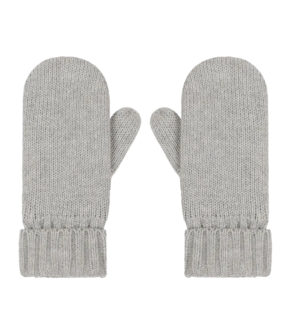 Kids Grey Fleece Mittens