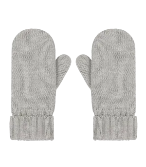 Kids Grey Fleece Mittens