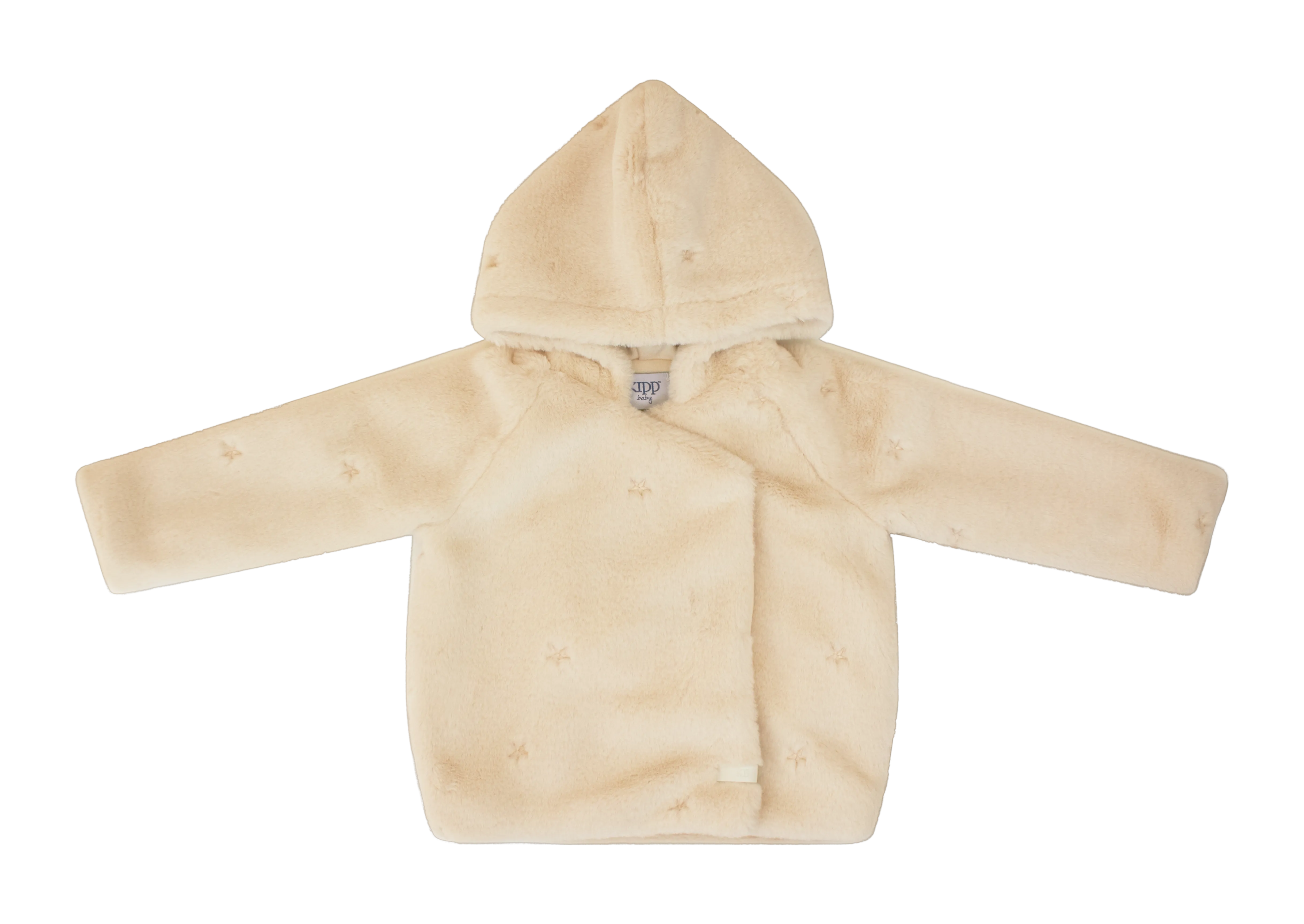 Kipp Baby Natural Embroidered Star Fur Jacket