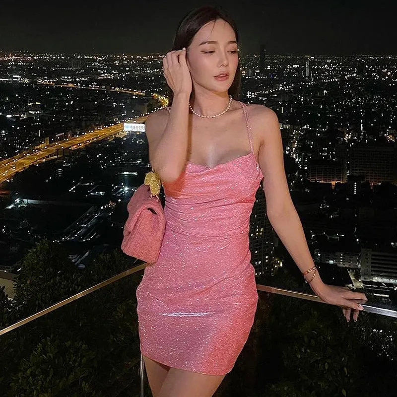 Knitted Backless Camisole Stylish and Sexy Maxi Dress