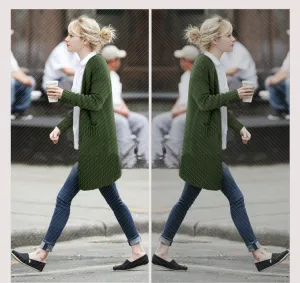 Korean Long Knit Loose Solid Color Sweater