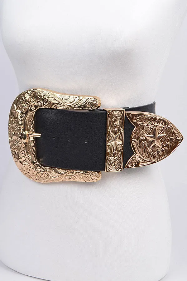 LARGE OVERSIZED BUFFALO BUCKLE BELT