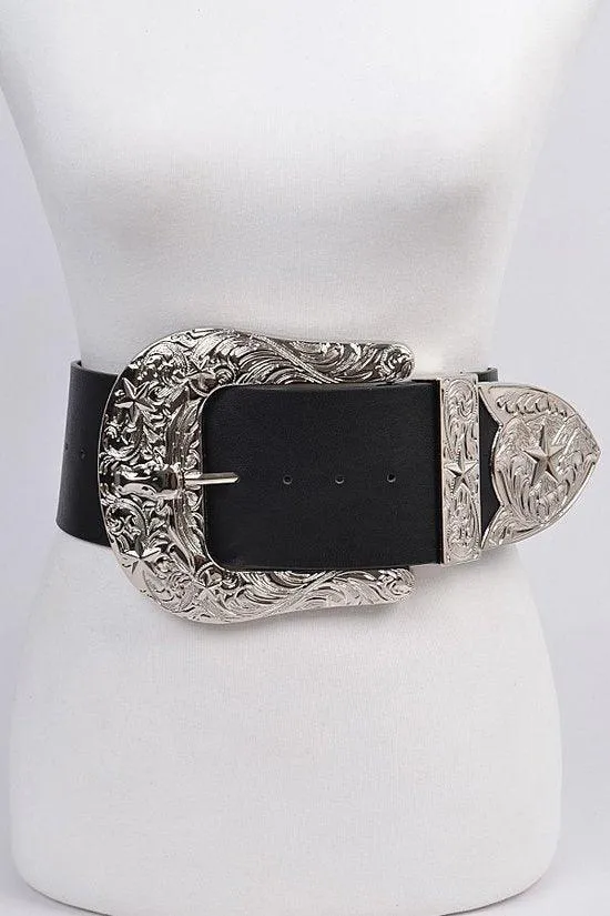 LARGE OVERSIZED BUFFALO BUCKLE BELT