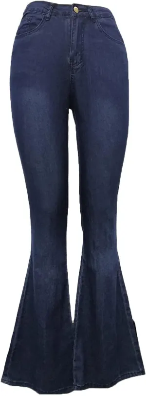Maiyifu-GJ Women's Flare Bell Bottom Jeans High Rise Slimming Wide Leg Denim Jeans Retro Slim Boot Cut Jean Trousers