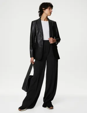 Marks & Spencer wide leg trousers, black
