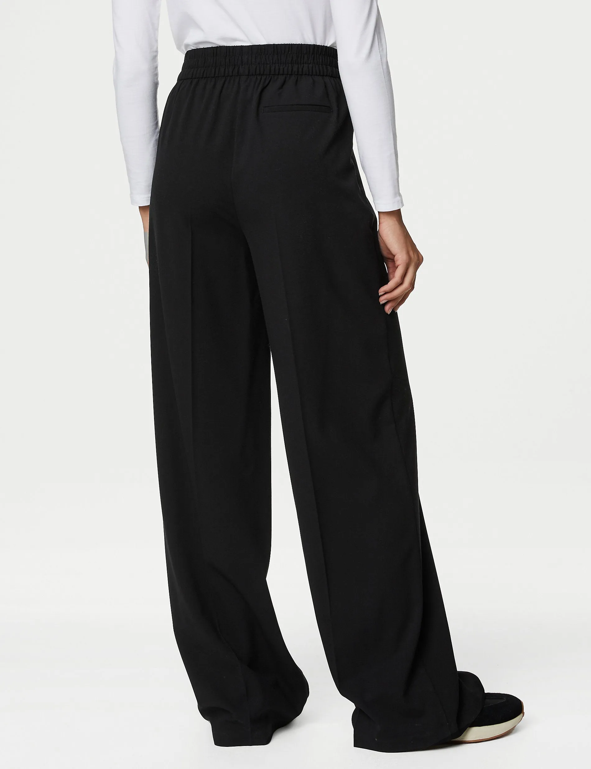 Marks & Spencer wide leg trousers, black