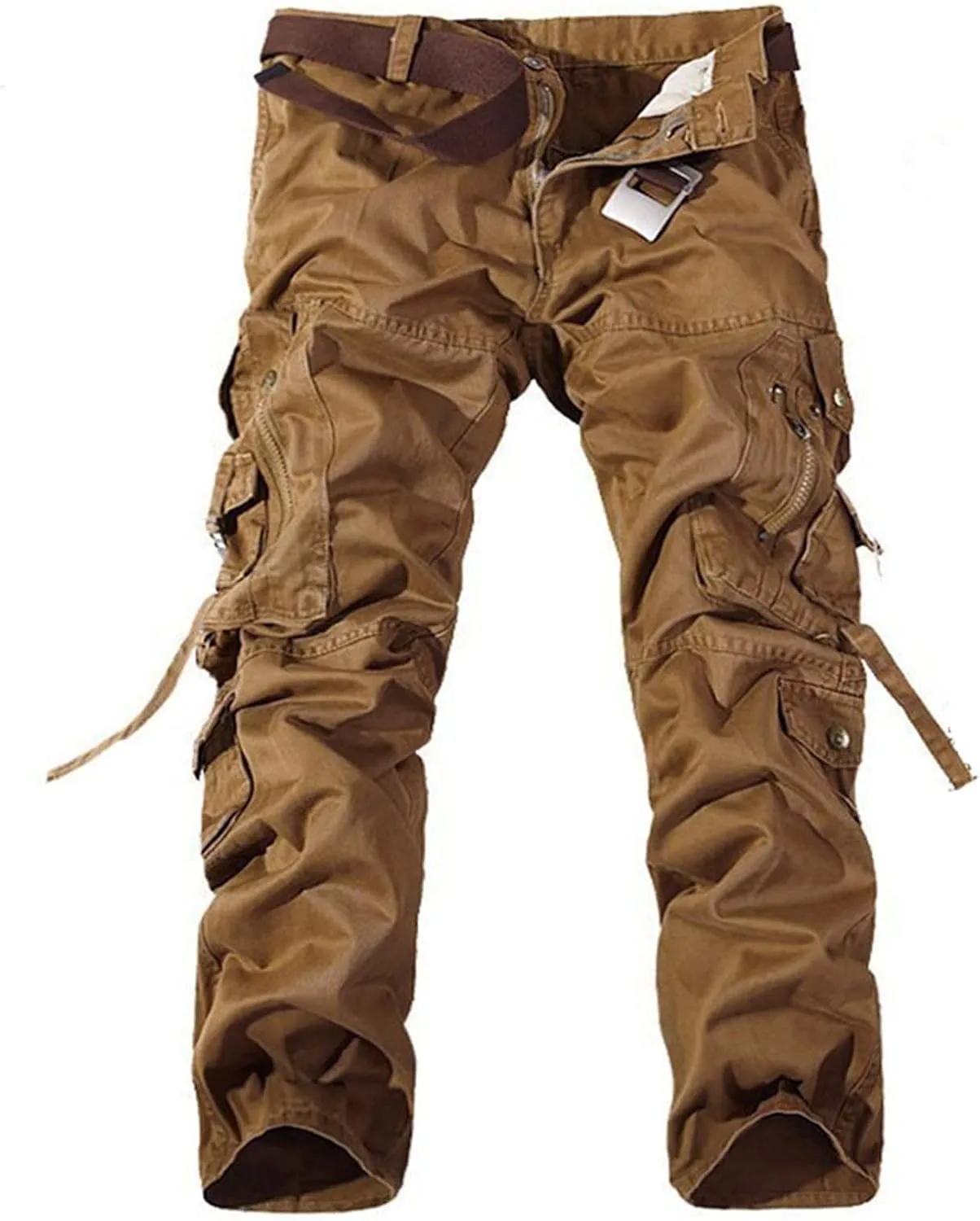 Men's Casual Military Pants, Tactical Wild Army Combat ACU Rip Stop Camo Cargo Work Pants Trousers with 6 Pockets