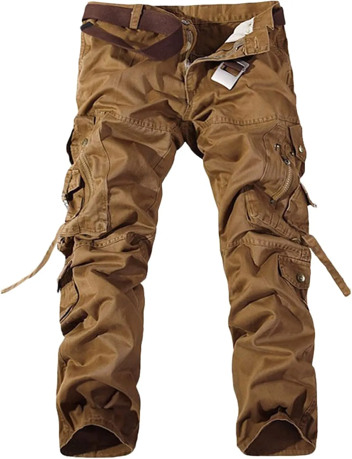 Men's Casual Military Pants, Tactical Wild Army Combat ACU Rip Stop Camo Cargo Work Pants Trousers with 6 Pockets
