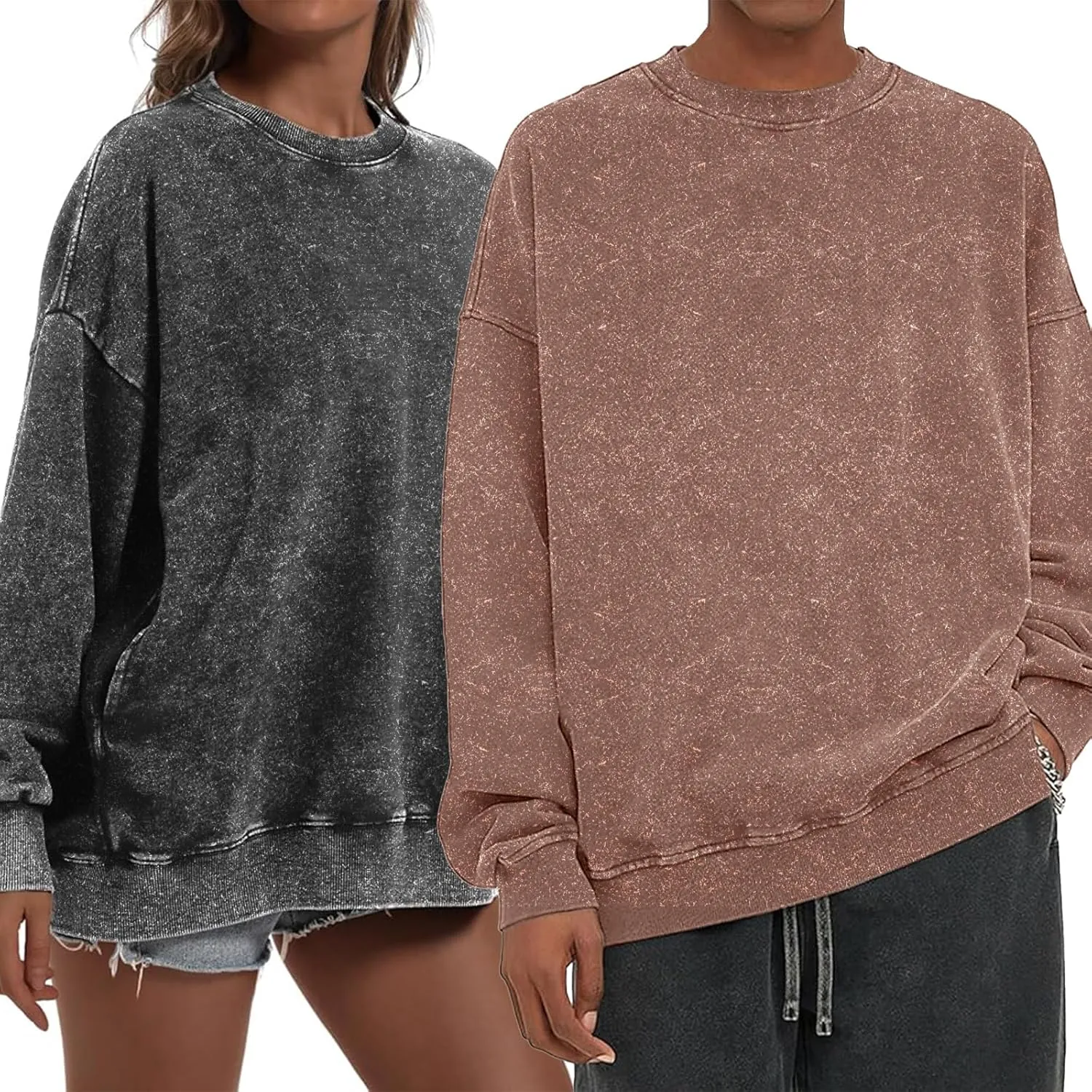 Mens Hoodies Pullover Oversized Hoodie Plush Cotton Hooded Couples Vintage Trendy Washed Streetwear Sweatshirt