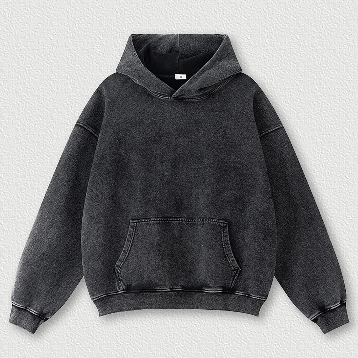 Mens Oversized Cotton Heavyweight Vintage Washed Hoodie Couples Streetwear