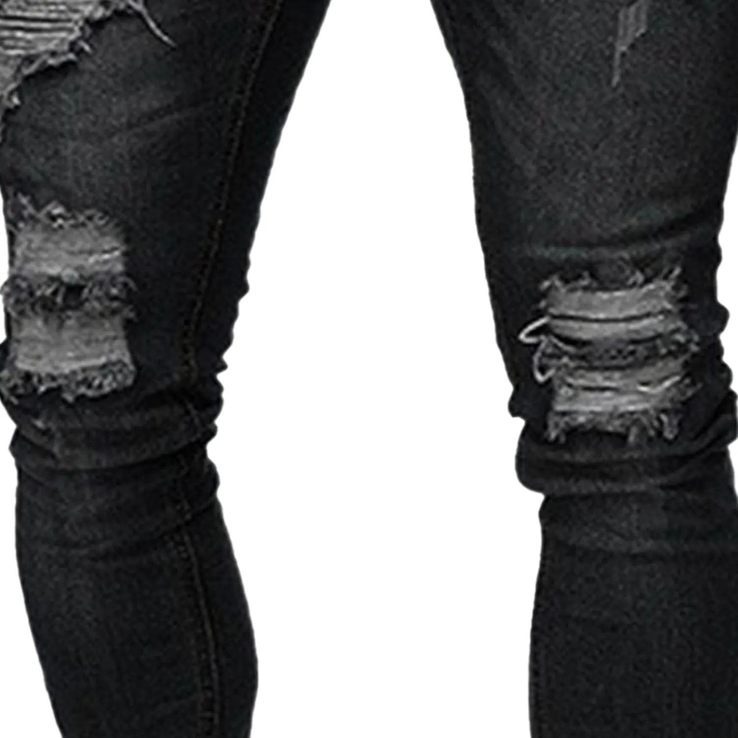 Men's Slim Fit Stretch Ripped Jean Fashion Skinny Outdoor Jean Pants Skinny Tapered Leg Casual Jeans