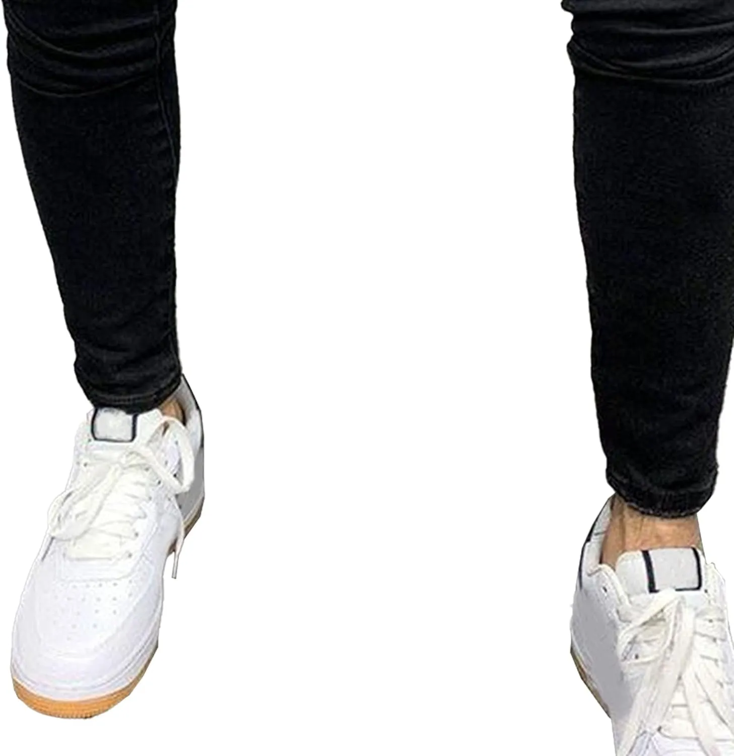 Men's Slim Fit Stretch Ripped Jean Fashion Skinny Outdoor Jean Pants Skinny Tapered Leg Casual Jeans