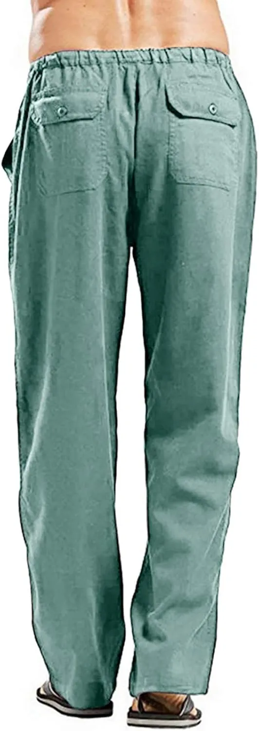 Men's Summer and Fashionable Cotton and Linen Trousers