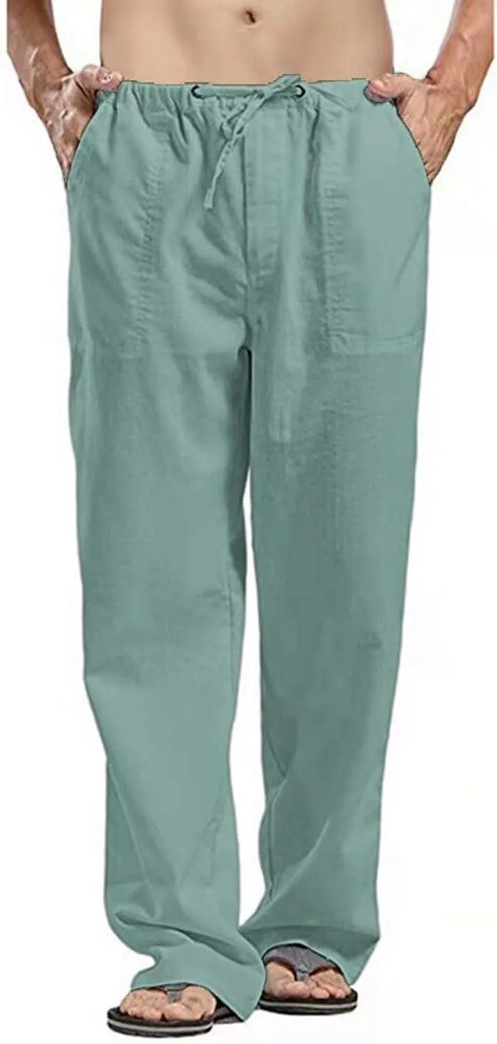 Men's Summer and Fashionable Cotton and Linen Trousers