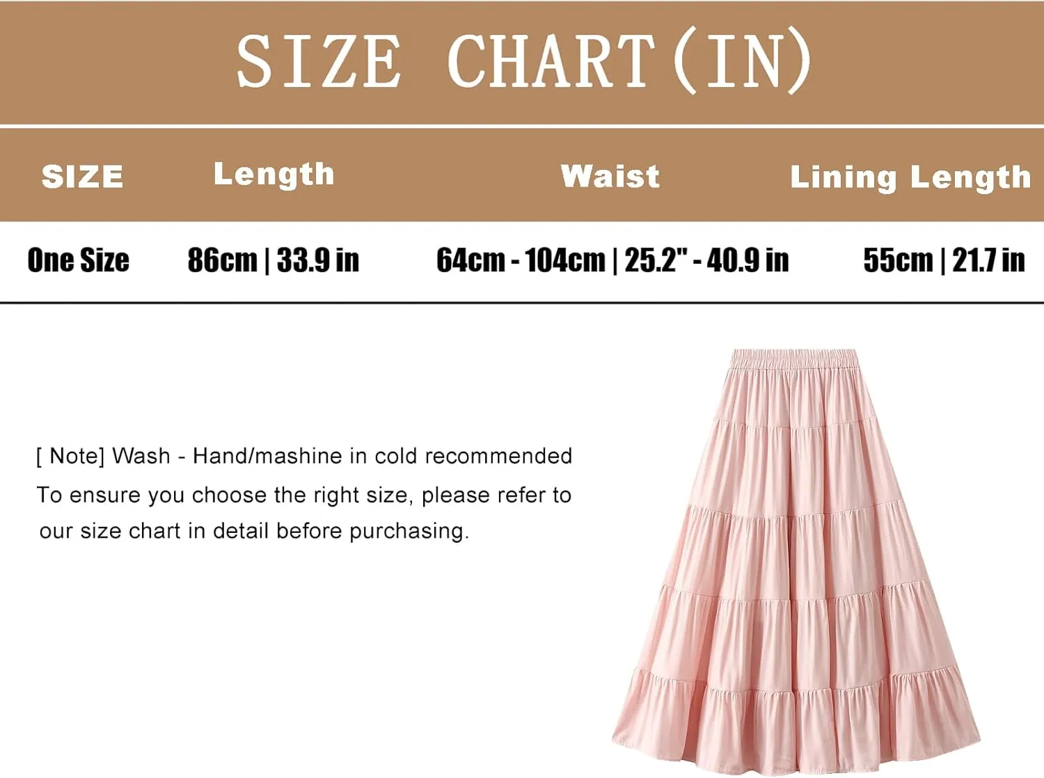 Midi Skirt for Women HIgh Waist A-line Summer Skirts Pleated Tiered Flowy Swing Beach Skirt