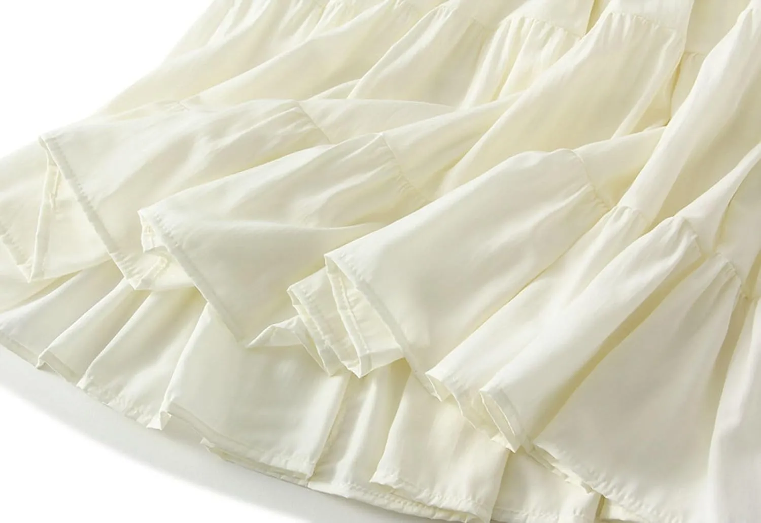 Midi Skirt for Women HIgh Waist A-line Summer Skirts Pleated Tiered Flowy Swing Beach Skirt