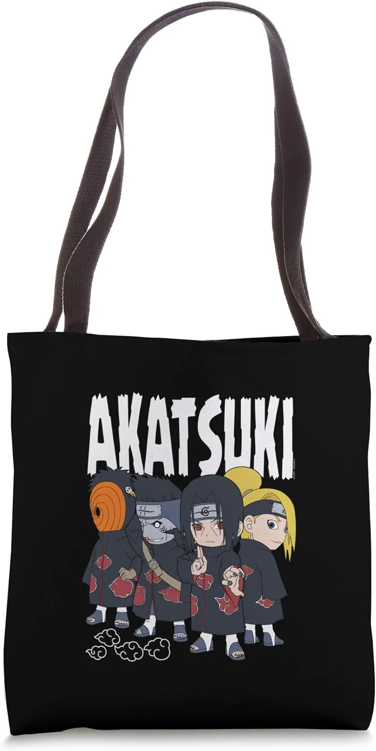 Naruto Shippuden Chibi Akatsuki Pose Anime Tote Bag