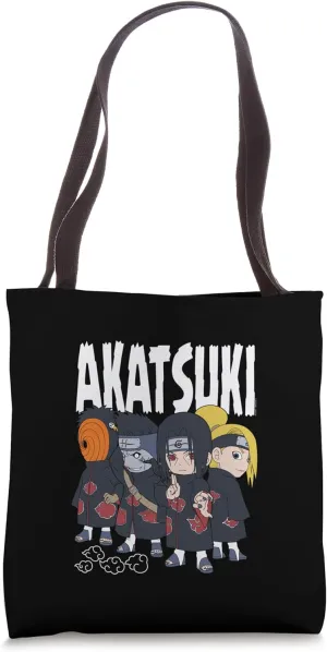 Naruto Shippuden Chibi Akatsuki Pose Anime Tote Bag
