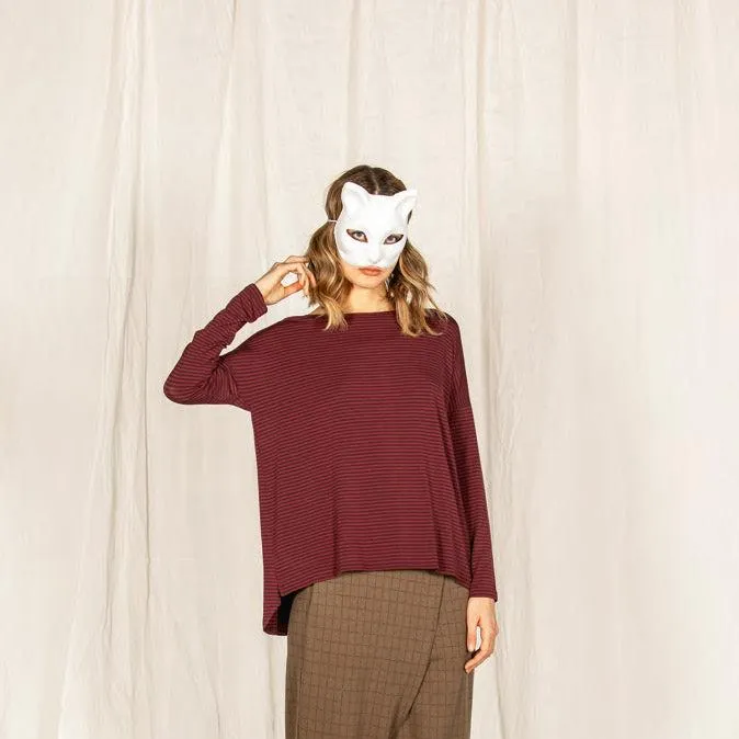 Nurri MR Top - Uva (Wine Stripe)