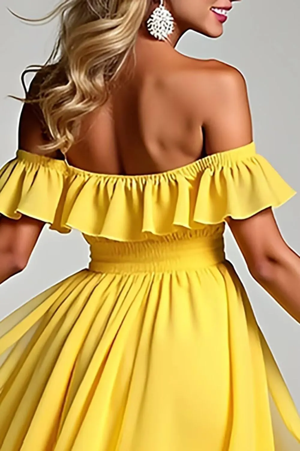 Off The Shoulder Prom Dress Pleated Chiffon Sweetheart Corset Formal Dresses Long Ball Gown