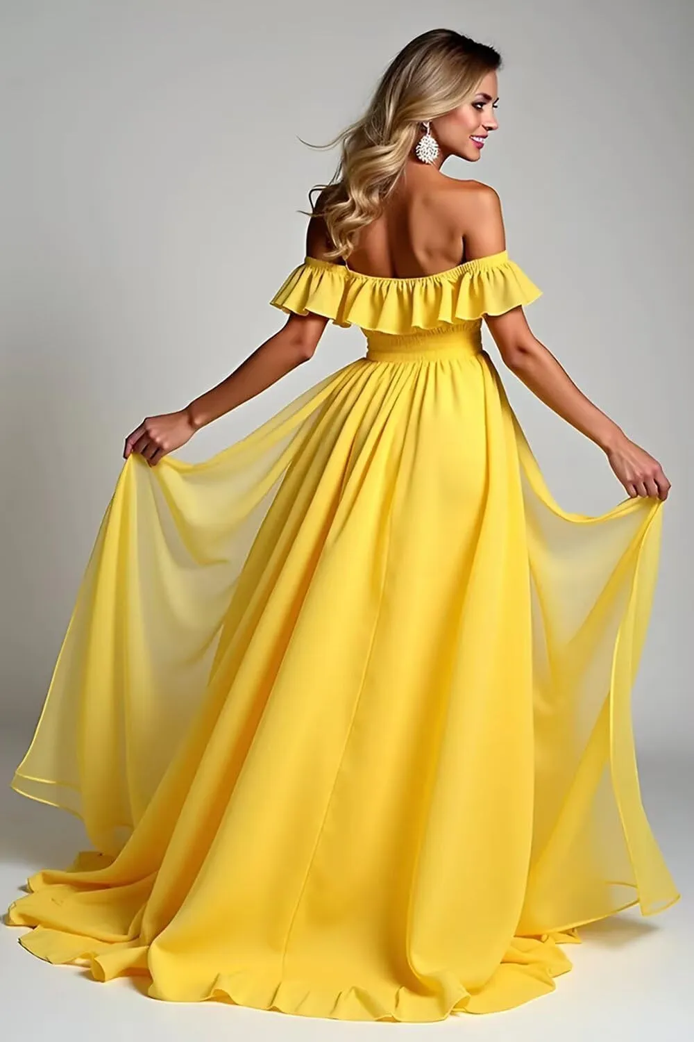 Off The Shoulder Prom Dress Pleated Chiffon Sweetheart Corset Formal Dresses Long Ball Gown