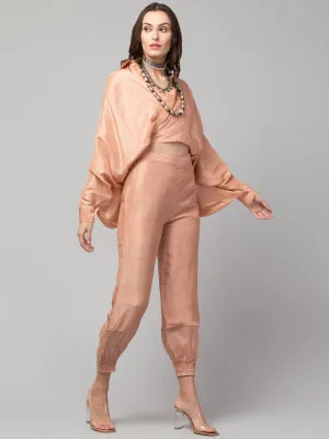 OLD ROSE TIE BACK SHIRT