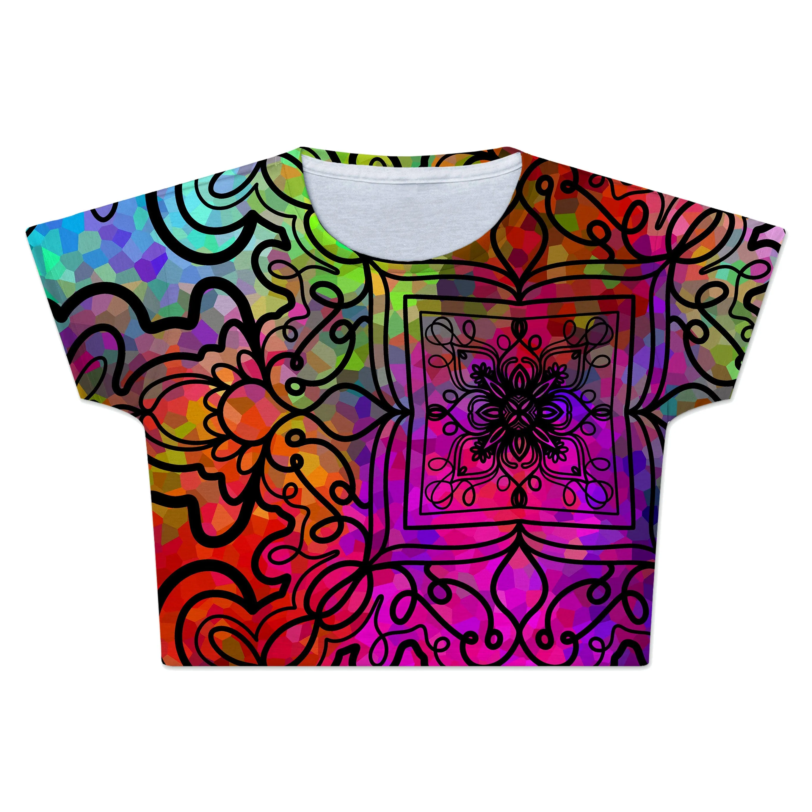 Ornate on Plasma Crop Tee