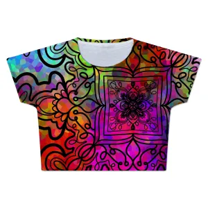 Ornate on Plasma Crop Tee