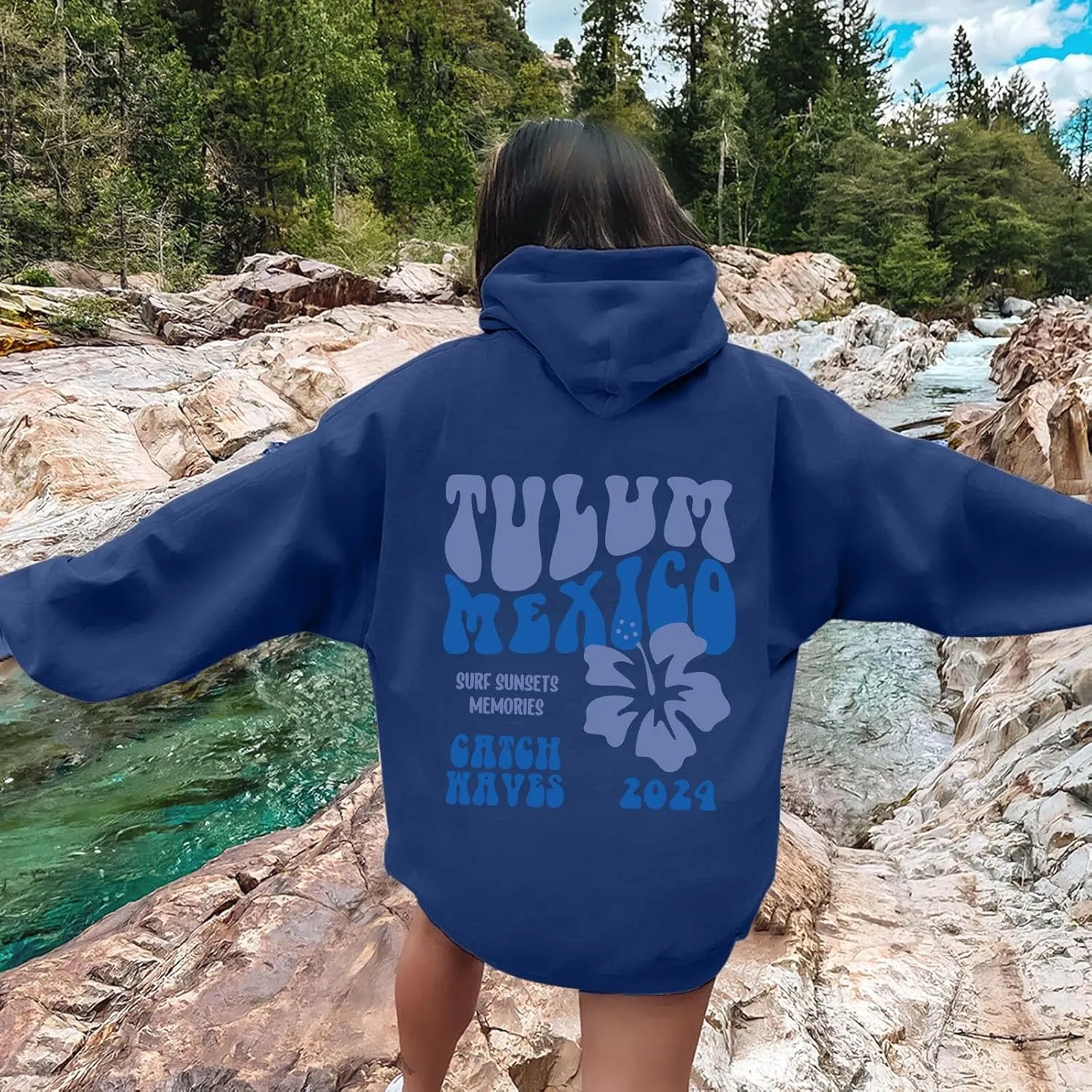 Oversized Hoodies for Women Teen Girls Pink Letter Graphic Long Sleeve Y2K Hooded Comfort Sweatshirt Pink Hoodie