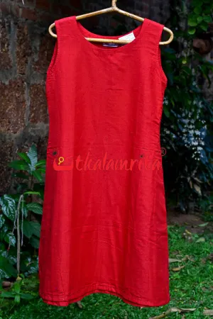Plain Red Kurti (Ladies' Kurti)