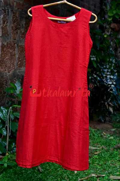 Plain Red Kurti (Ladies' Kurti)