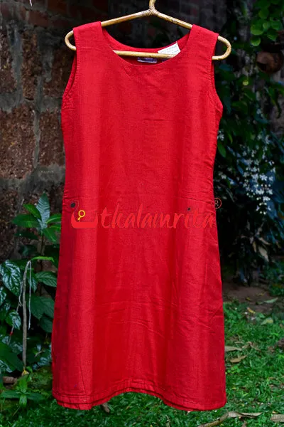 Plain Red Kurti (Ladies' Kurti)