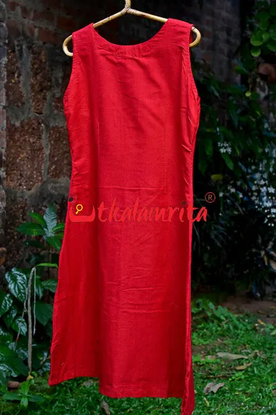 Plain Red Kurti (Ladies' Kurti)