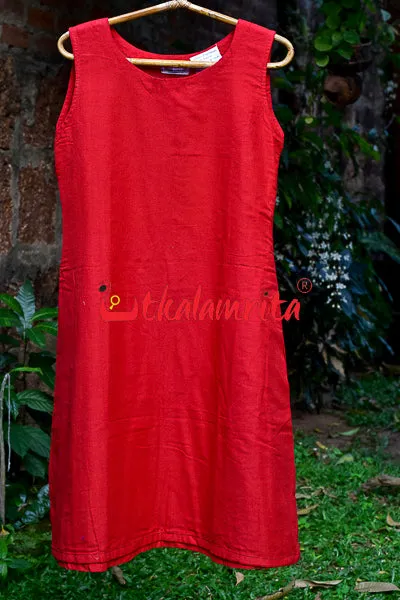 Plain Red Kurti (Ladies' Kurti)