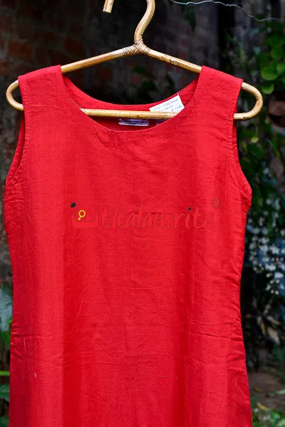 Plain Red Kurti (Ladies' Kurti)