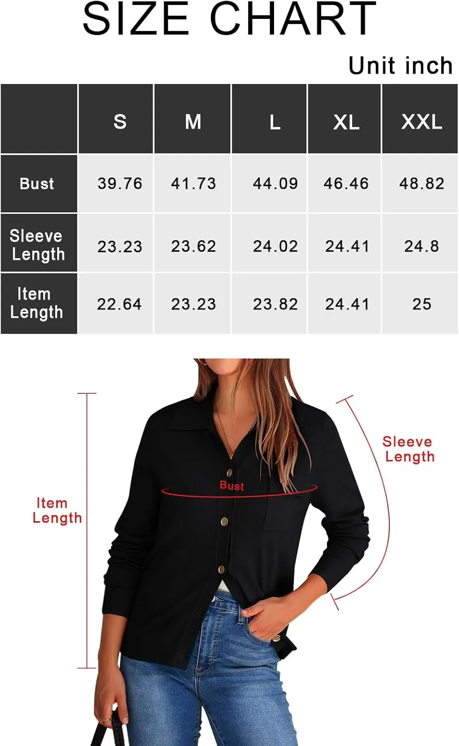 PRETTYGARDEN Women's 2025 Spring Long Sleeve Knitted Button Down Shirts Lightweight Cardigan for Women Dressy Casual Tops