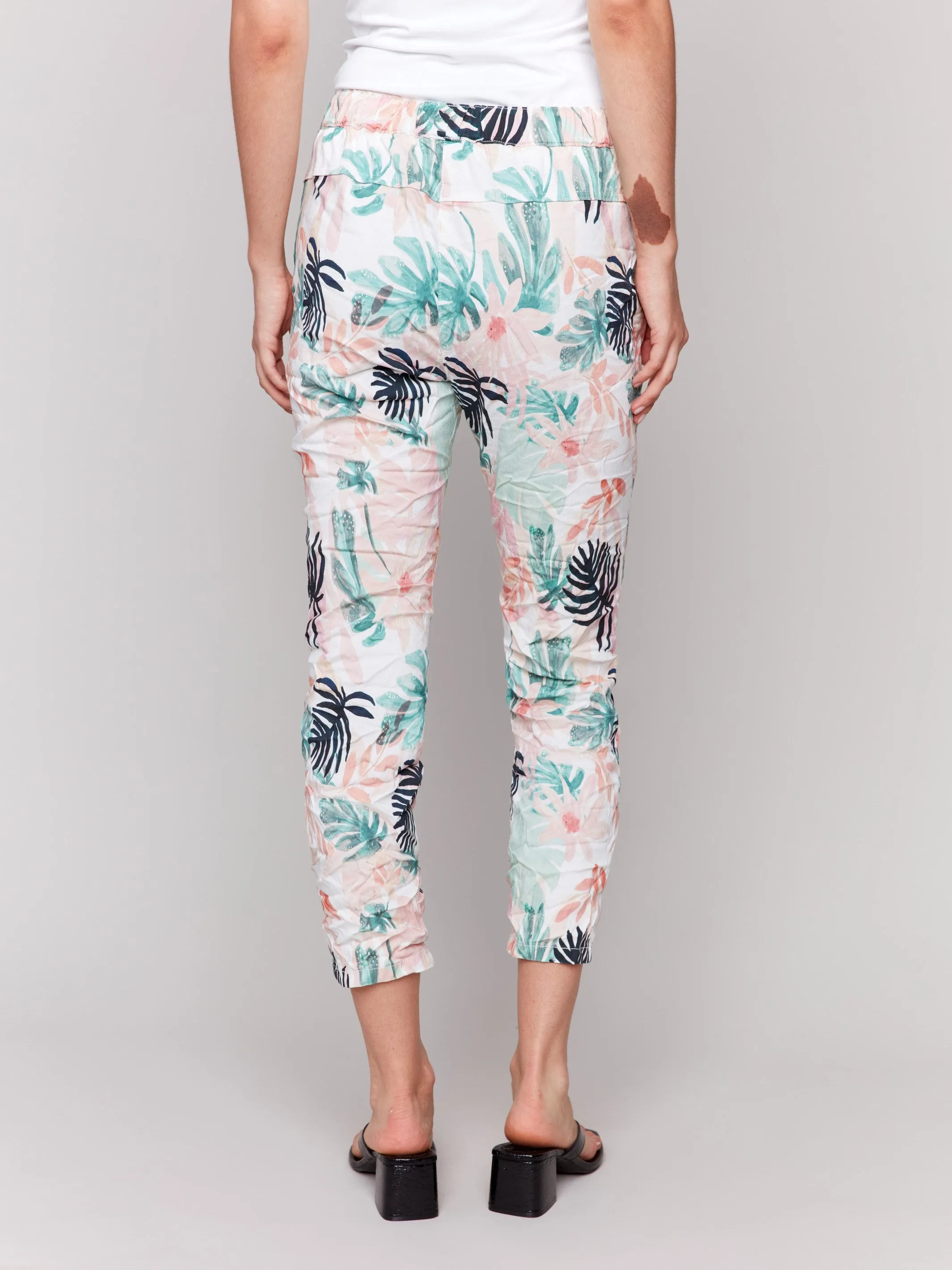 Printed Crinkle Jogger Pants - Lush