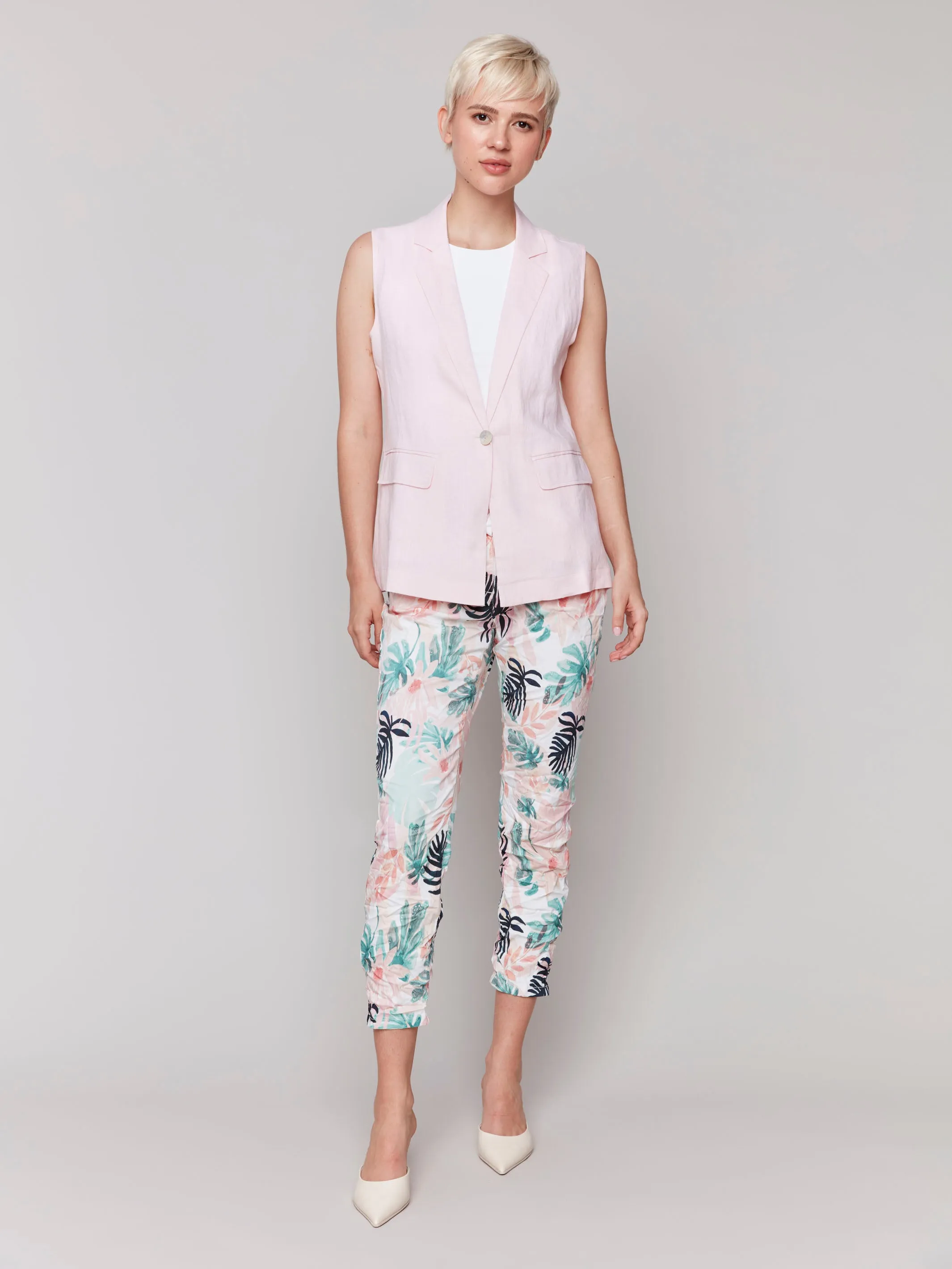Printed Crinkle Jogger Pants - Lush